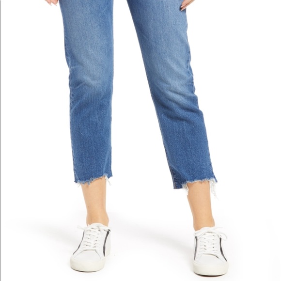 Levi’s 501 high waist crop straight leg Charleston fun distressed hem jeans - Picture 4 of 13